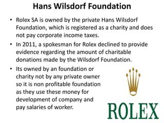 why is rolex a charity|Rolex donation request.